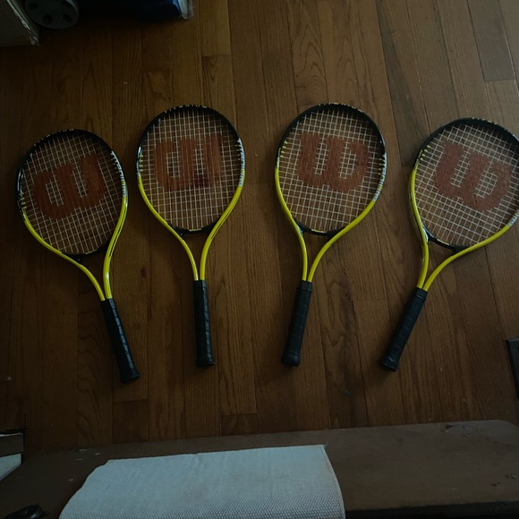 Wilson Bright Yellow Tennis Racket Set - Picture 2 of 2